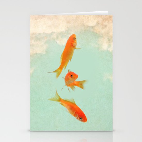 Goldfish in the sky Stationery Cards