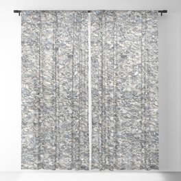 Gravel Texture. Sheer Curtain
