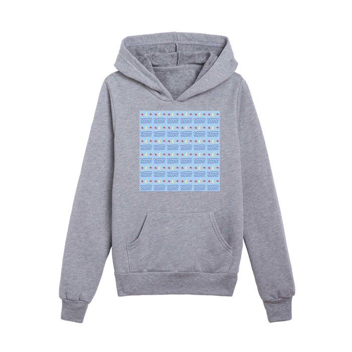 Moon and star 1 Kids Pullover Hoodie