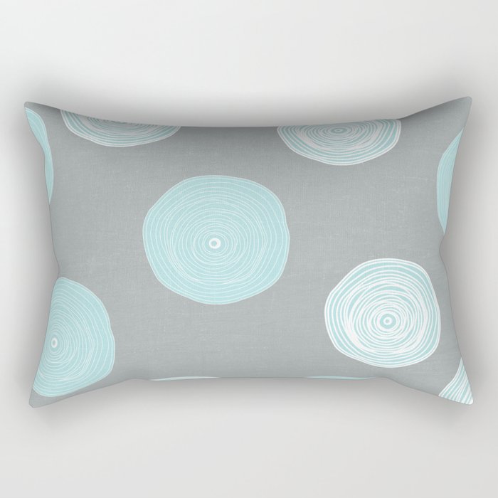 blue floral Rectangular Pillow