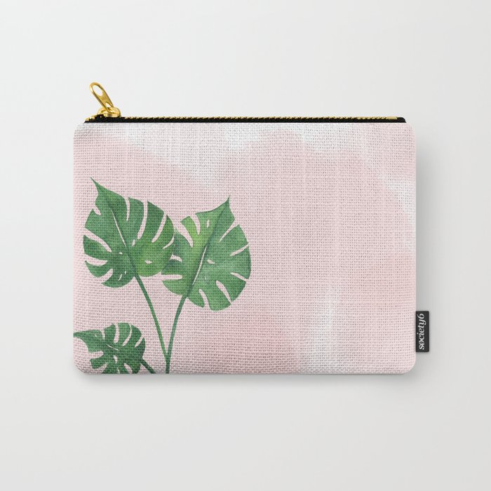 Watercolor tropical leaf Carry-All Pouch