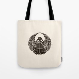 Scarab Amulet Ancient Egypt | Fine Art pencil drawing | Black White Sand Beige insect Tote Bag