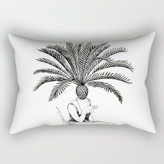 Palm Tree Head Rectangular Pillow