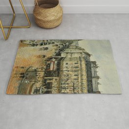 Rue Saint Honore Afternoon Rain Effect 1897 By Camille Pissarro | Reproduction | Impressionism Paint Rug