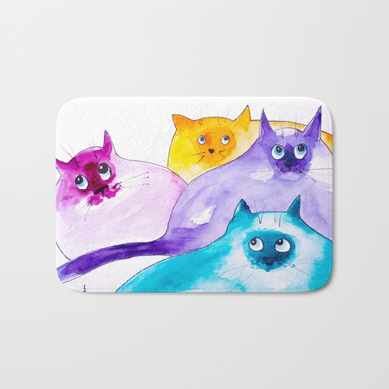 THOUGHTFUL CATS Bath Mat