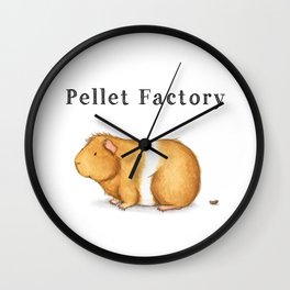Pellet Factory - Guinea Pig Poop Wall Clock