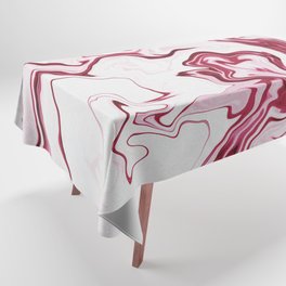 Red Marble Textured Tablecloth