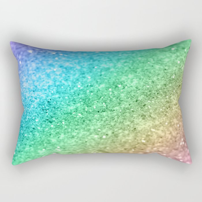 Rainbow Princess Glitter #1 (Faux Glitter) #shiny #decor #art #society6 Rectangular Pillow