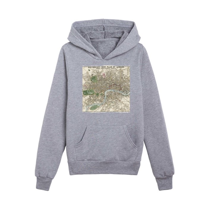 old vintage london map Kids Pullover Hoodie