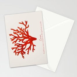 Coral  Stationery Cards