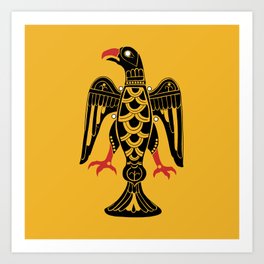 Turul bird flag Art Print