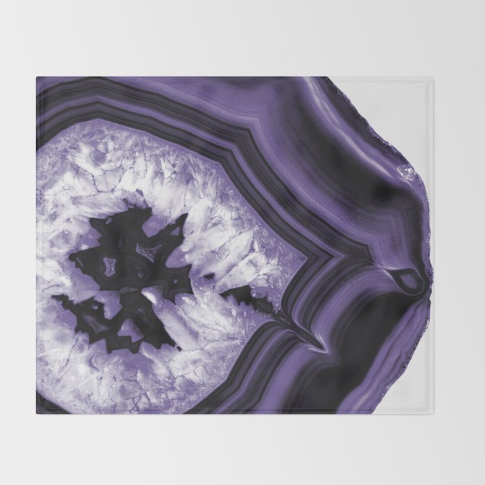 Ultra Violet Agate Chic 1 Gem Decor Art Society6 Throw