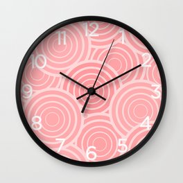 Circular Blush (pattern) Wall Clock