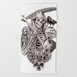Grim Reaper Vengeance Beach Towel