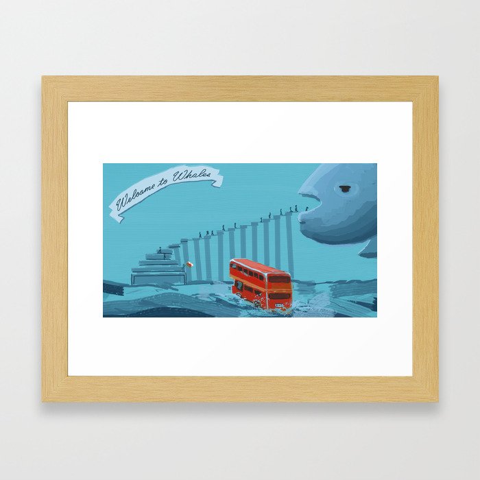 Welcome to Whales Framed Art Print