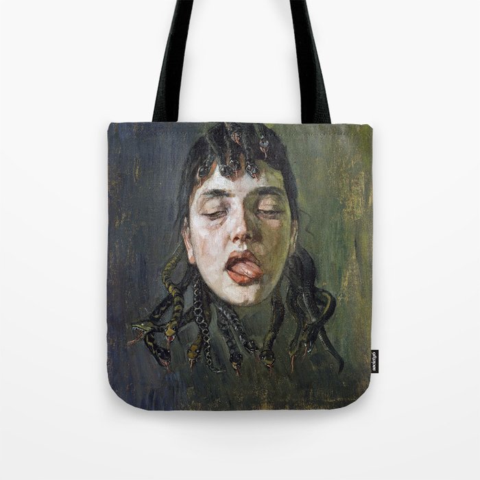 The head of Medusa vintage art Tote Bag