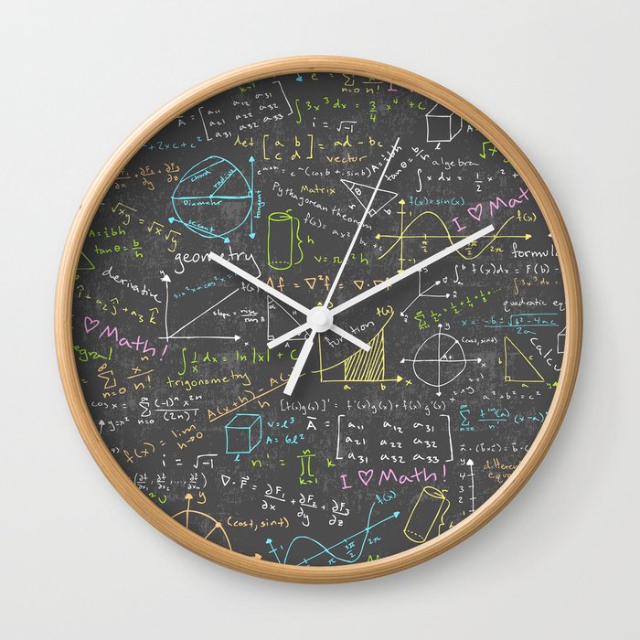 Math Lessons Wall Clock