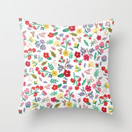 Small Floral Throw Pillow
