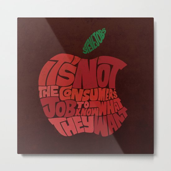 Steve Jobs on Consumers Metal Print