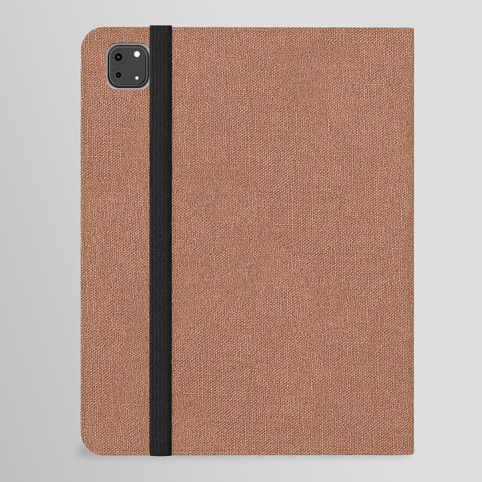 Burnt Orange Linen Woven Texture iPad Folio Case