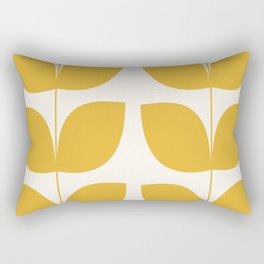 Mid Century Modern Leaves Yellow #society6 #buyart  Rectangular Pillow