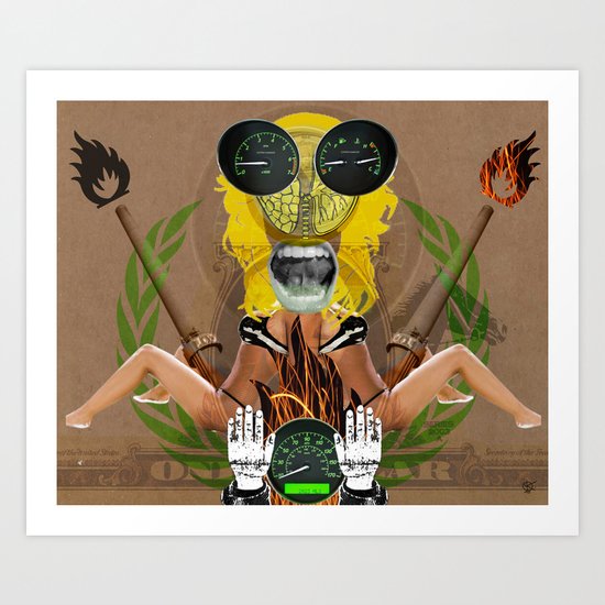 Wall of Fire Art Print