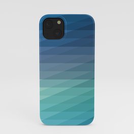 Fig. 042 Blue Geometric Gradient Stripes iPhone Case