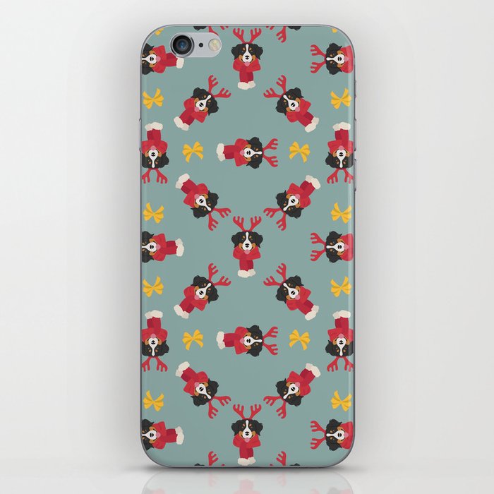 Bernese Mountain Christmas Dog iPhone Skin