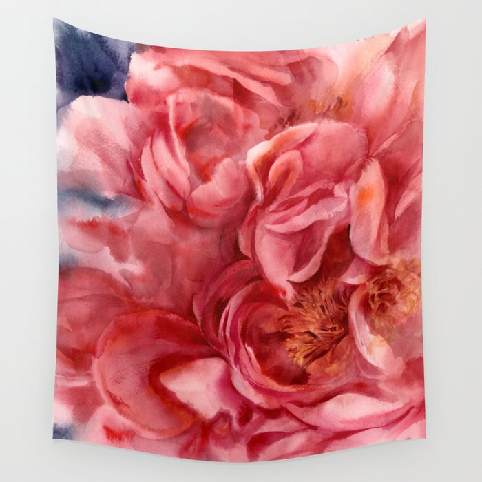 Peony, detail Wall Tapestry