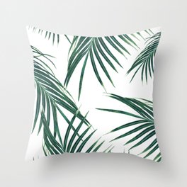 Green Palm Leaves Dream #2 #tropical #decor #art #society6 Throw Pillow