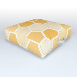 Honeycomb seamless pattern. Bee hive mosaic background of hexagon shapes. Outdoor Floor Cushion