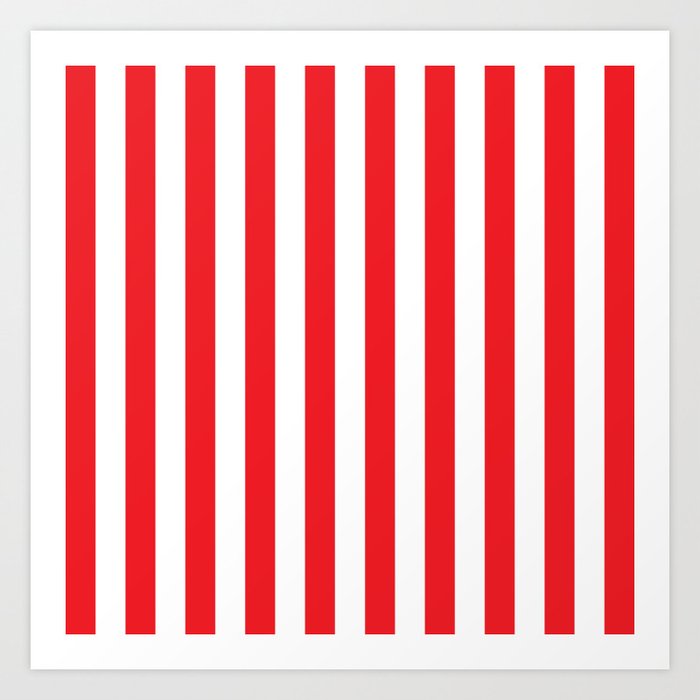 Vertical Red Stripes Art Print