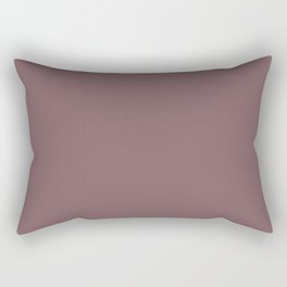 Deep Taupe Gray - Grey Solid Color Popular Hues Patternless Shades of Gray Collection Hex #7e5e60 Rectangular Pillow