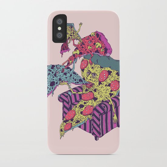 Pizza Eating Pizza - Pink Edition iPhone Case