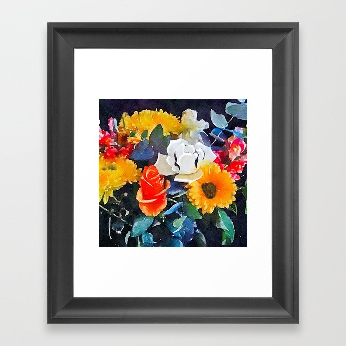 Bright Flowers Framed Art Print