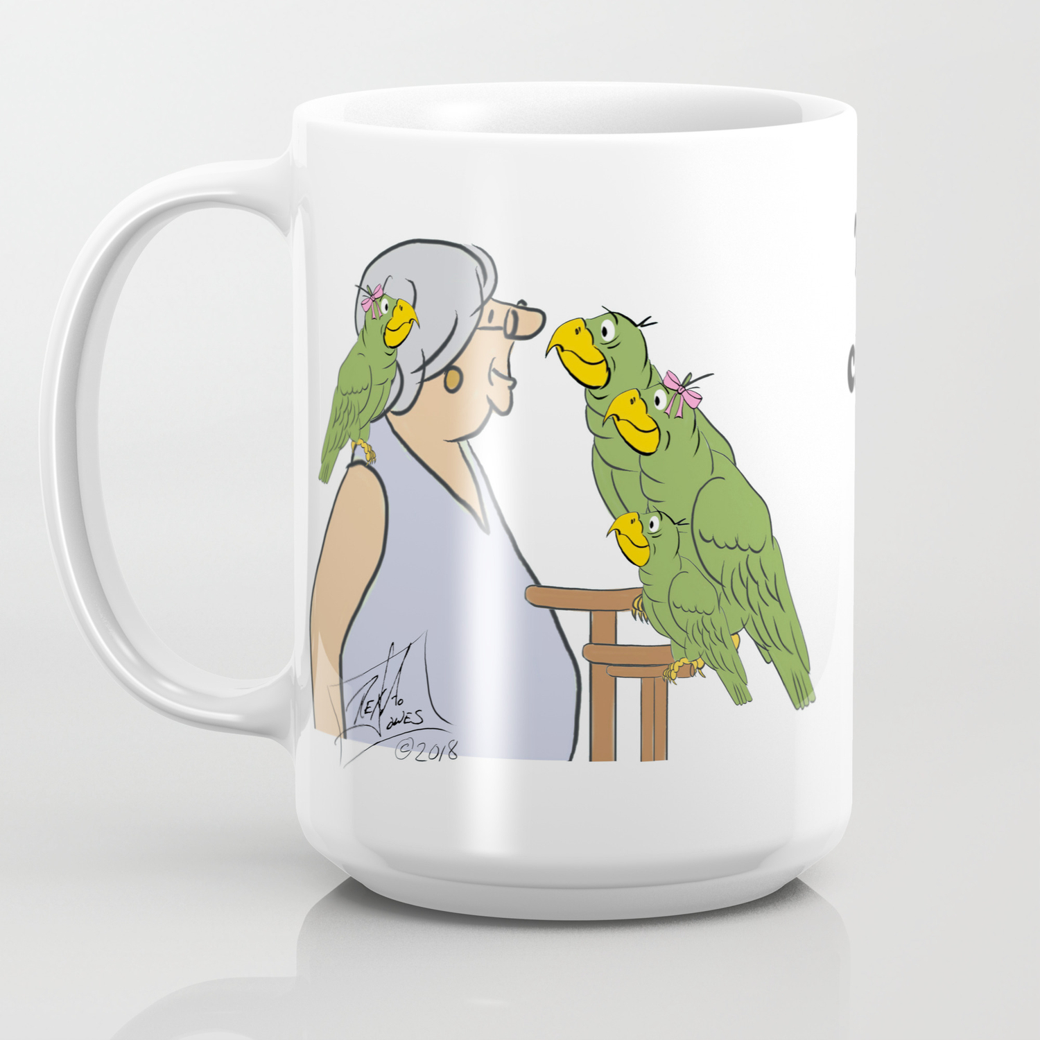 You Say I M A Crazy Bird Lady Coffee Mug By Oscarthecartoonparrot Society6