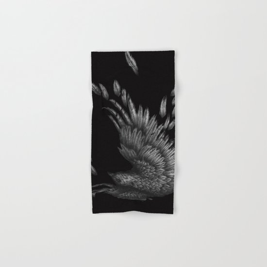 Raven Unravelled in Black Hand & Bath Towel