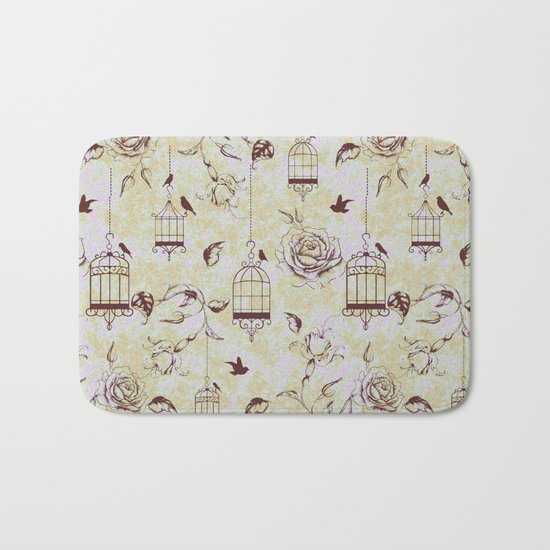 Roses & cages Bath Mat