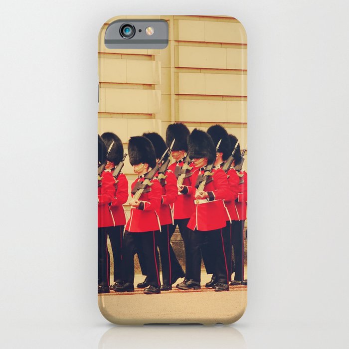 London Guards Photo | Buckingham Palace Bearskin Hats | Travel Photography iPhone Case