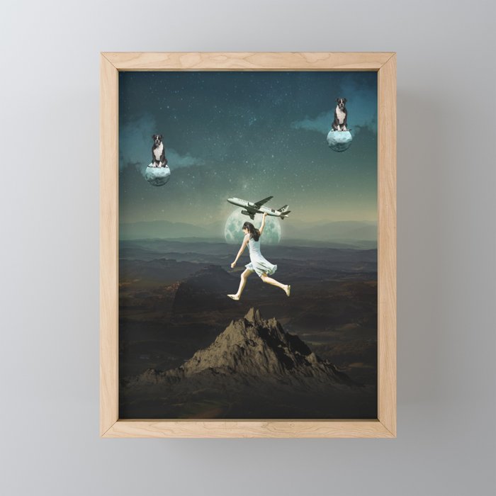 Flying to Infinity Framed Mini Art Print
