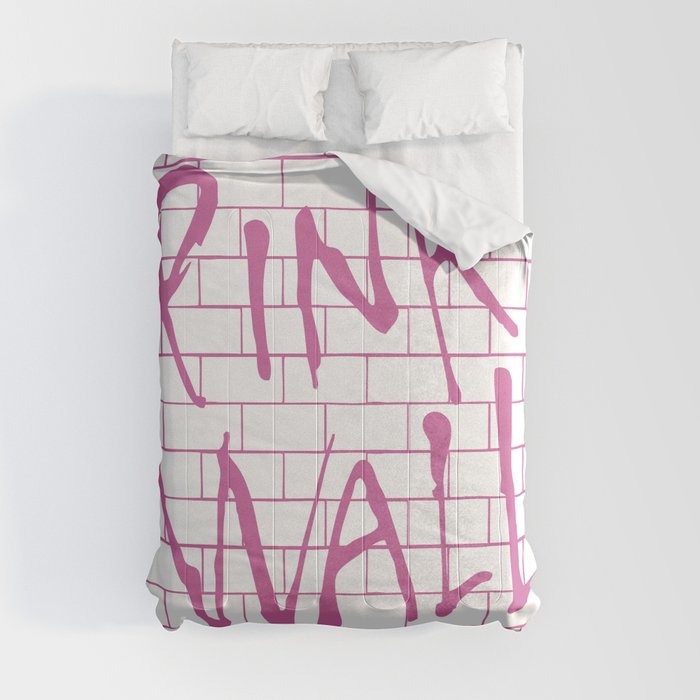 " Pink Wall" poster Comforter