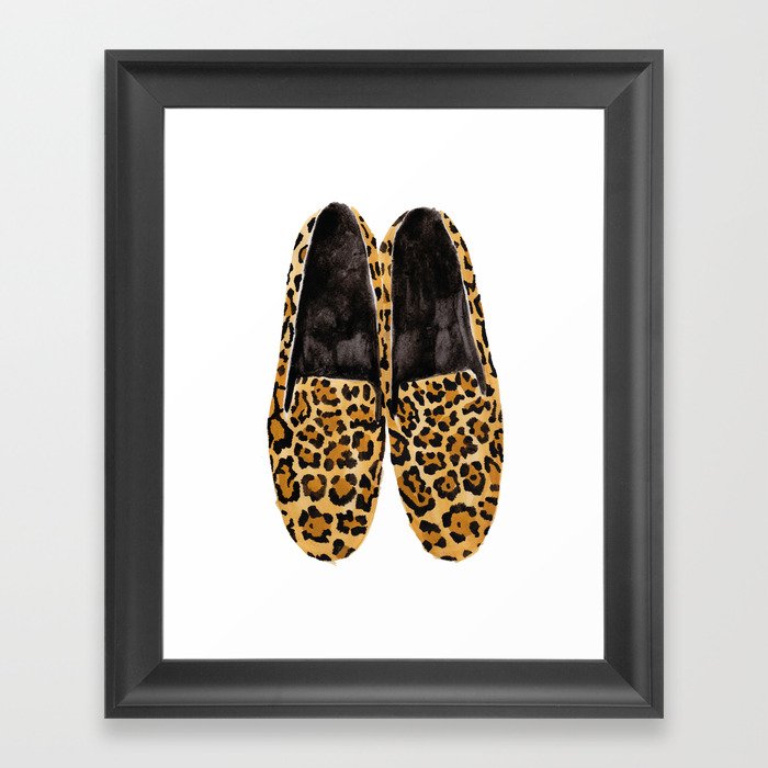 Leopard Loafers Framed Art Print by THE AESTATE | Society6