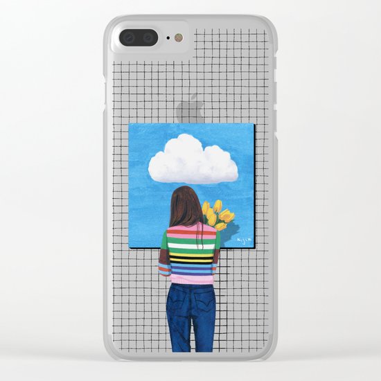 Spring Rain_ver1 Clear iPhone Case
