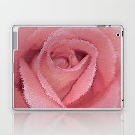 Decorative  pastel powdered pink rose center pixel art Laptop Skin