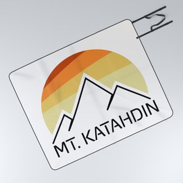 Mt. Katahdin Retro Picnic Blanket