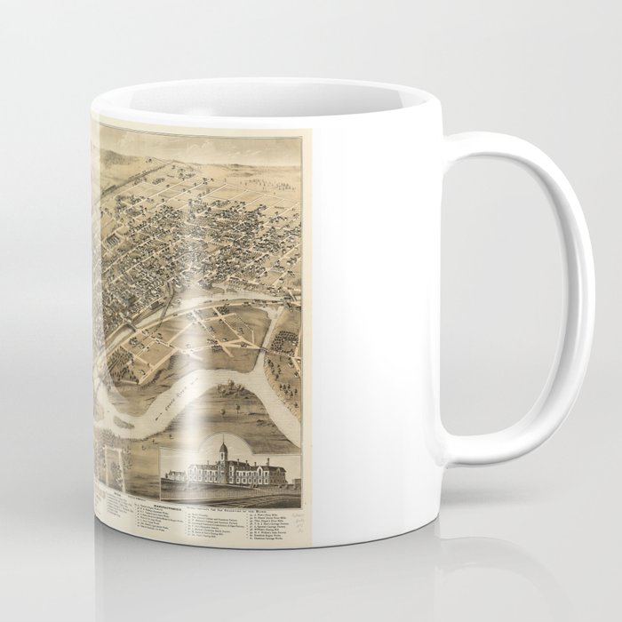 Bird's Eye View of Brantford, Ontario, Canada (1875) Coffee Mug