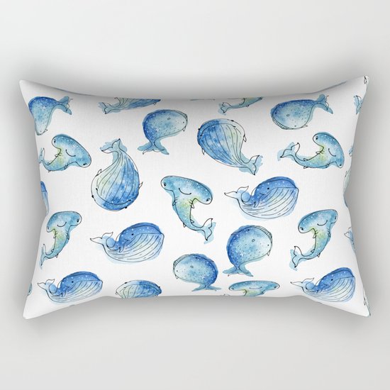 Whales Rectangular Pillow