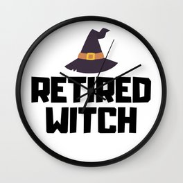 Retired Witch Wall Clock