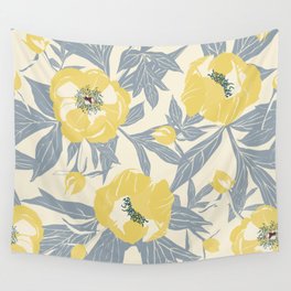 yellow peonies Wall Tapestry