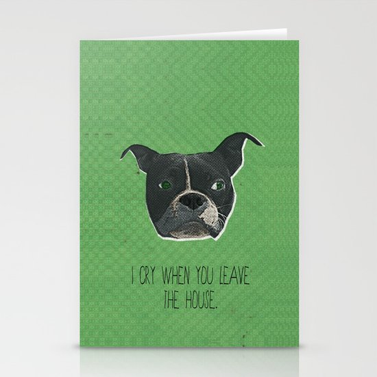 Boston Terrier Print Stationery Cards